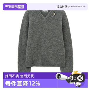 简约慵懒休闲V领长袖 ARCHIVE2025年秋冬新款 SATUR 针织衫 自营