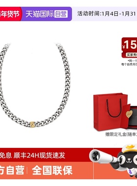 【自营】Armani阿玛尼LOGO系列双层古巴链复古摩登项链男送男友