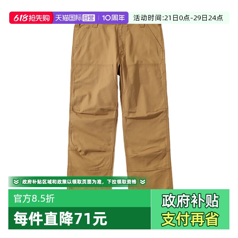 【自营】carhartt双膝多口袋工装裤男士宽松直筒长裤春夏秋102802