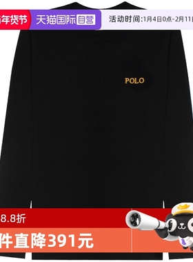 【自营】RALPH LAUREN男士logo标纯色圆领长袖T恤深蓝色商场