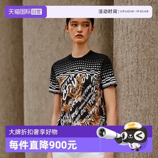Couture范思哲女士巴洛克印花短袖 Jeans Versace T恤时尚 自营
