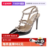 凉鞋 华伦天奴女士铆钉绑带尖头细高跟鞋 自营 Valentino