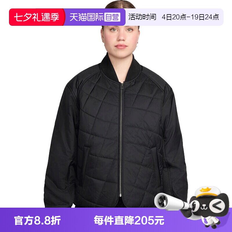 【自营】NIKE耐克女子运动休闲简约保暖立领棉服外套IF0343-010