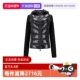 薄款 半羽绒鹅绒连帽拼接外套 盟可睐女士修身 版 自营 Moncler