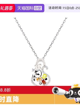 彩色宝石项链女纯银轻奢高级感