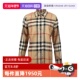 自营 BURBERRY 博柏利女士格子纽扣方领长袖 衬衫 休闲