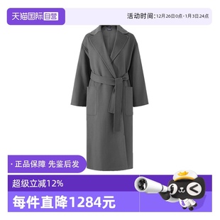 Max 麦丝玛拉S Mara女士绵羊毛浴袍式 长款 NINA 大衣外套 自营