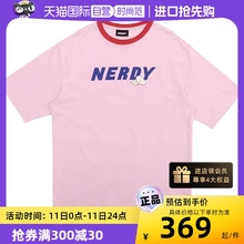 【自营】NERDY夏款潮牌趣味薯片发泡短袖T恤女情侣款宽松T恤潮