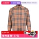 衬衫 博柏利长袖 BURBERRY 格纹棉质翻领百搭上衣男女同款 自营