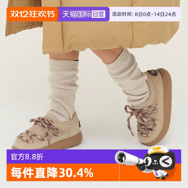 【自营】MLB女款绑带仿羊羔绒时尚厚底棉鞋雪地靴24新款WBBLS运动