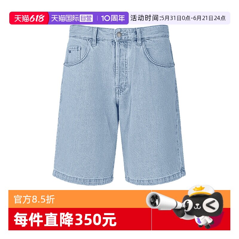 【自营】EA阿玛尼男士棉质复古牛仔裤短裤五分裤EM001723 AF13269