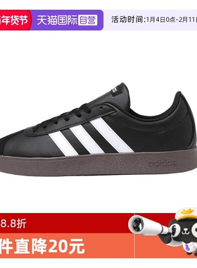 【自营】adidas Vl Court系列T头鞋子低帮德训鞋黑色ID3712