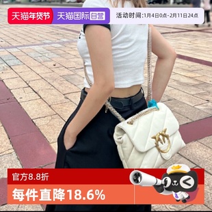 【自营】PINKO真皮女款通勤飞鸟燕子包链条斜挎单肩手提包经典款