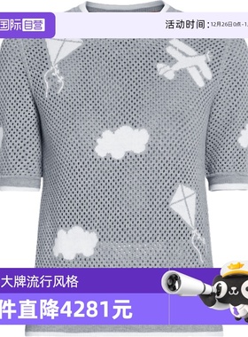 【自营】Thom Browne汤姆布朗 女士网眼短袖针织T恤FJS110A 08056