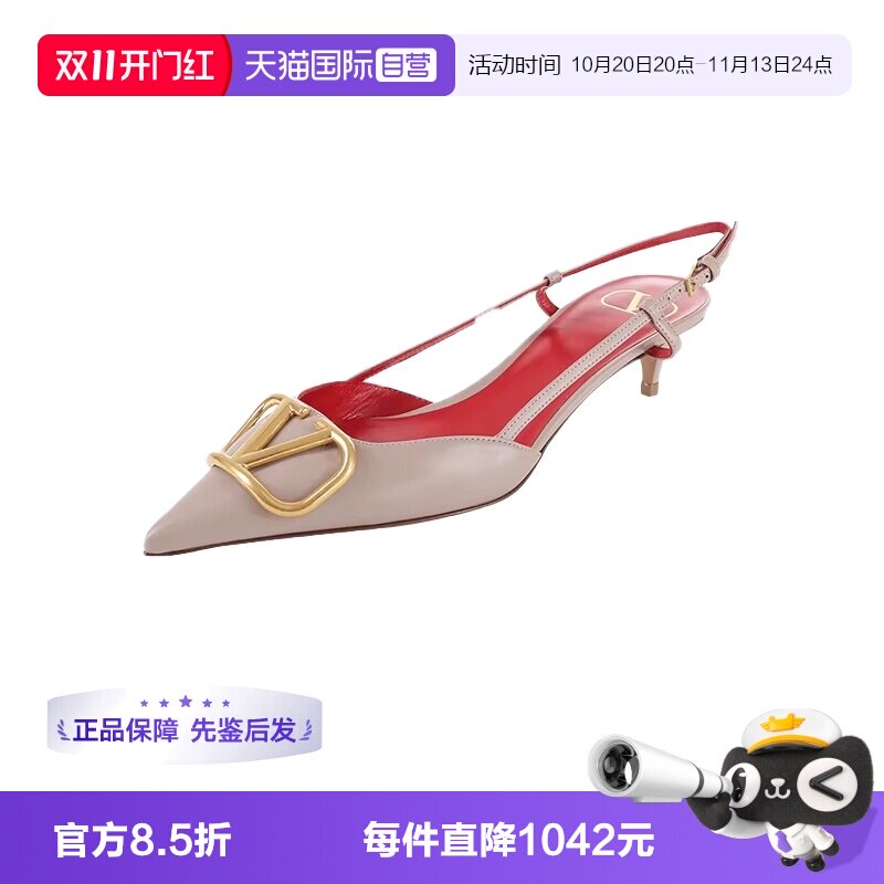 华伦天奴女鞋高跟鞋凉鞋复古