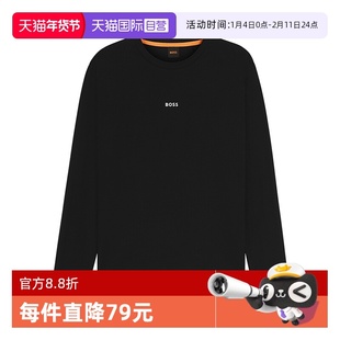 【自营】Hugo Boss新款秋冬男装百搭圆领长袖T恤时尚男士上衣