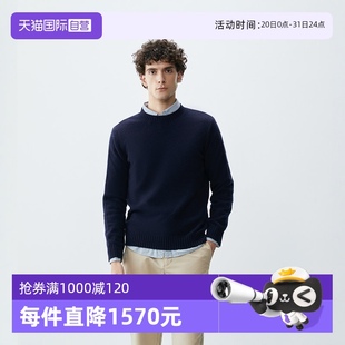 男 自营 螺纹圆领套头羊绒针织衫 冬款 Polo Marc 商场同款