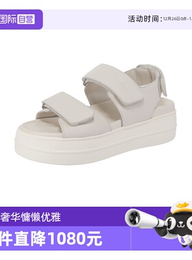 【自营】HOGAN女士Skyscraper系列牛皮革厚底休闲凉鞋跟高6cm高跟