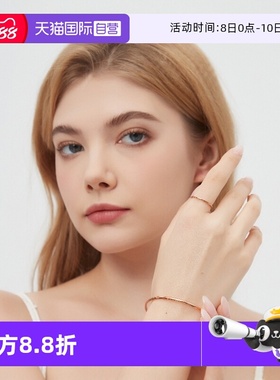 素圈戒指女小众高级感玫瑰金指环