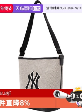 【自营】MLB男女包NY斜跨包腋下包单肩包帆布托特水桶包3ABMS072N