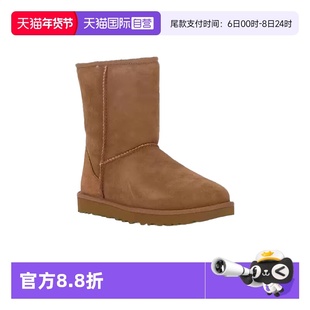 【自营】UGG冬季休闲舒适平底圆头纯色短靴雪地靴1016223