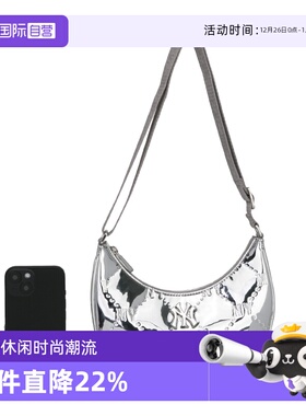 【自营】MLB拎包挎包休闲儿童包潮流银色包出行收纳包7ACRMD75N