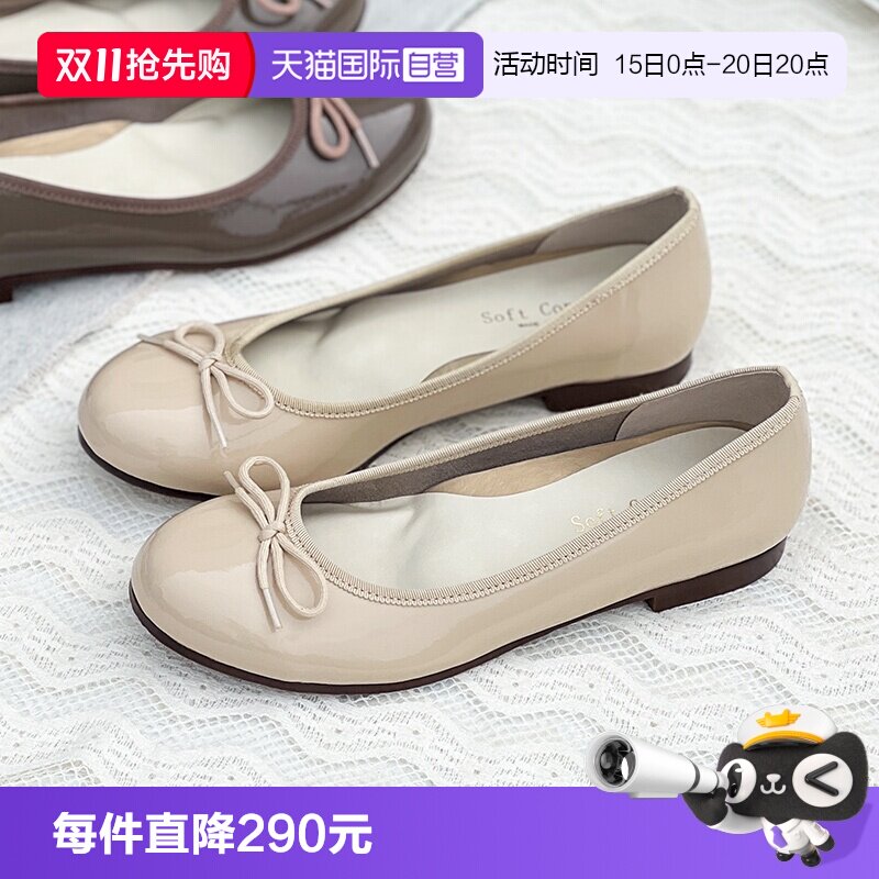 【自营】Soft Contact日本制舒适懒人鞋足弓支撑百搭蝴蝶结单鞋女