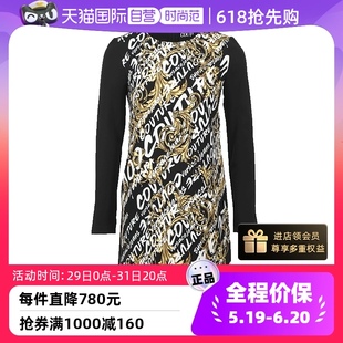 Jeans Versace 印花连衣裙短裙 自营 Couture范思哲女士长袖