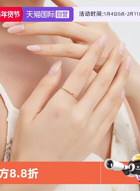 金色素圈戒指女设计小众新款爆款