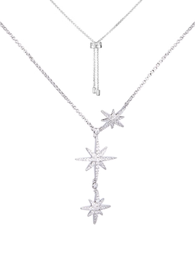 【自营】女士时尚三星星六芒星项链品牌直供官方联保
