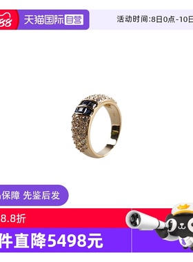 【自营】中古95新日本进口商品群镶蓝宝石钻石K18黄金52号戒指