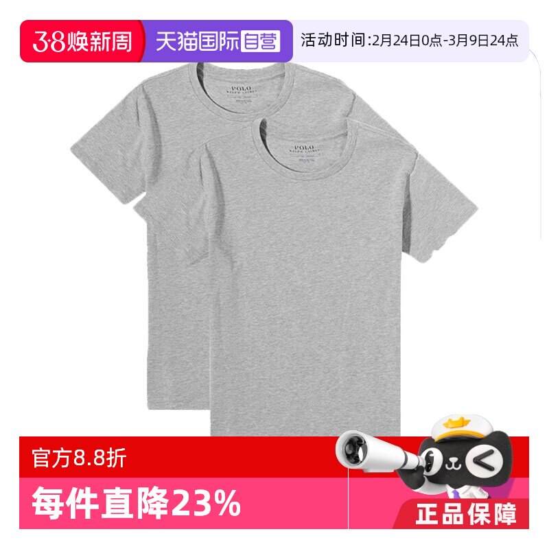 【自营】RALPH LAUREN拉夫劳伦男士休闲短袖T恤714835960 003灰色