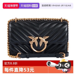 【自营】PINKO经典女款飞鸟燕子包单肩斜挎包女士手提包链条包