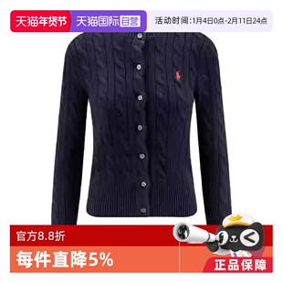 【自营】RALPH LAUREN纯色纽扣长袖毛衣 开衫女款