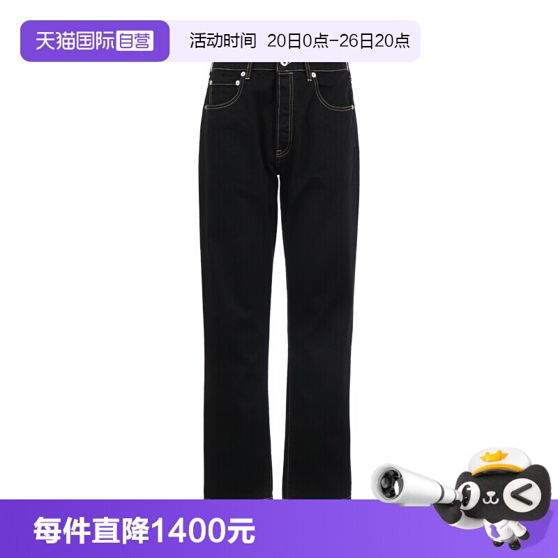【自营】KENZO24春夏新品男士印花棉质休闲牛仔长裤直筒商场