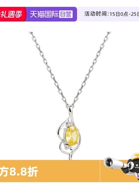 丘比特项链女纯银锆石名媛风颈链