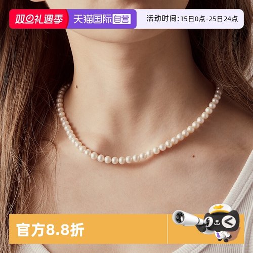 小米珠项链女淡水珍珠