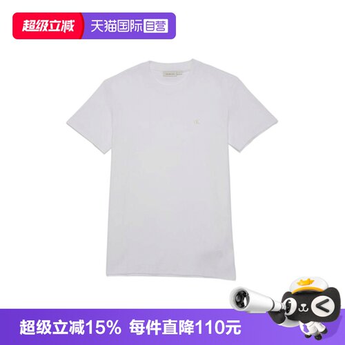 CalvinKlein纯棉圆领短袖T恤