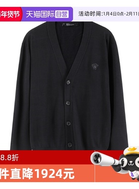 【自营】Versace/范思哲男士刺绣羊毛针织开衫 1010535 1A07614