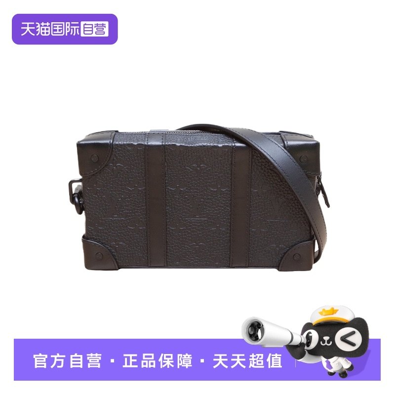 【自营】中古95新LV/路易威登斜挎包Wallet盒子包黑色皮革C芯片