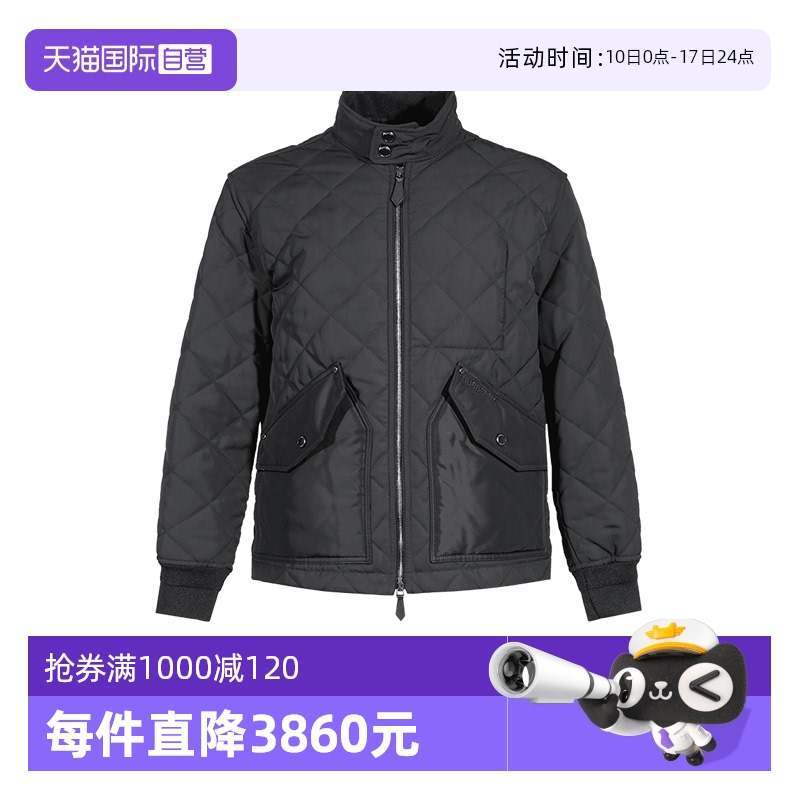 【自营】中古全新未使用BURBERRY男士立领薄款棉服夹棉夹克外套