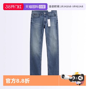 【自营】Calvin Klein/凯文克莱男士牛仔裤蓝色直筒百搭休闲长裤