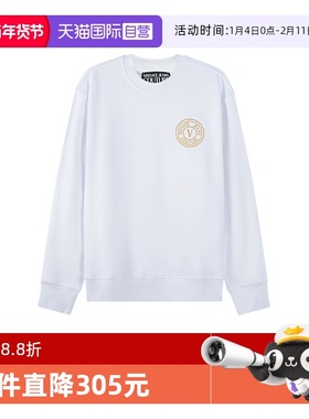 【自营】VJC范思哲 男士棉质圆领长袖卫衣运动衫 74GAIT07 CF01T