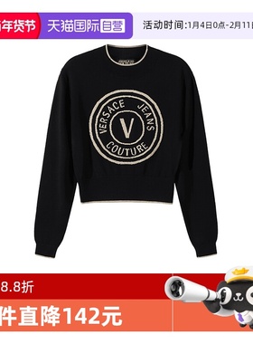 【自营】范思哲 VJC女士短款露脐长袖羊毛衫针织衫75HAFM21 CM01A