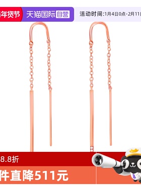 【自营】Diamanti Per Tutti双层耳线线·无限钻石流苏耳环女M363