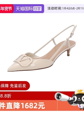 【自营】Valentino/华伦天奴女士复古尖头高跟鞋凉鞋 2S0Q70 TMK