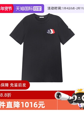 【自营】Moncler/盟可睐男士三色标识圆领短袖T恤8C00056 89AUG