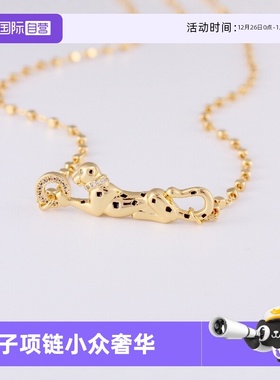 金色豹子项链女原创轻奢高级感