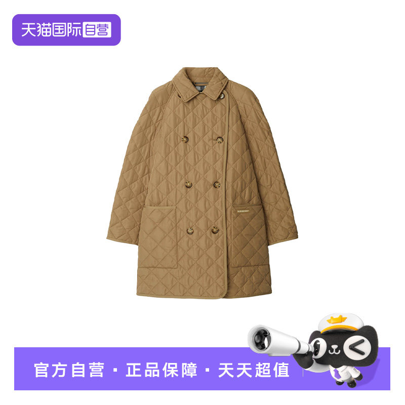 巴宝莉女士长袖翻领棉服