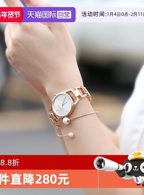 【自营】Calvin klein俊俏系列CK手表女表镂空表带石英腕表正品